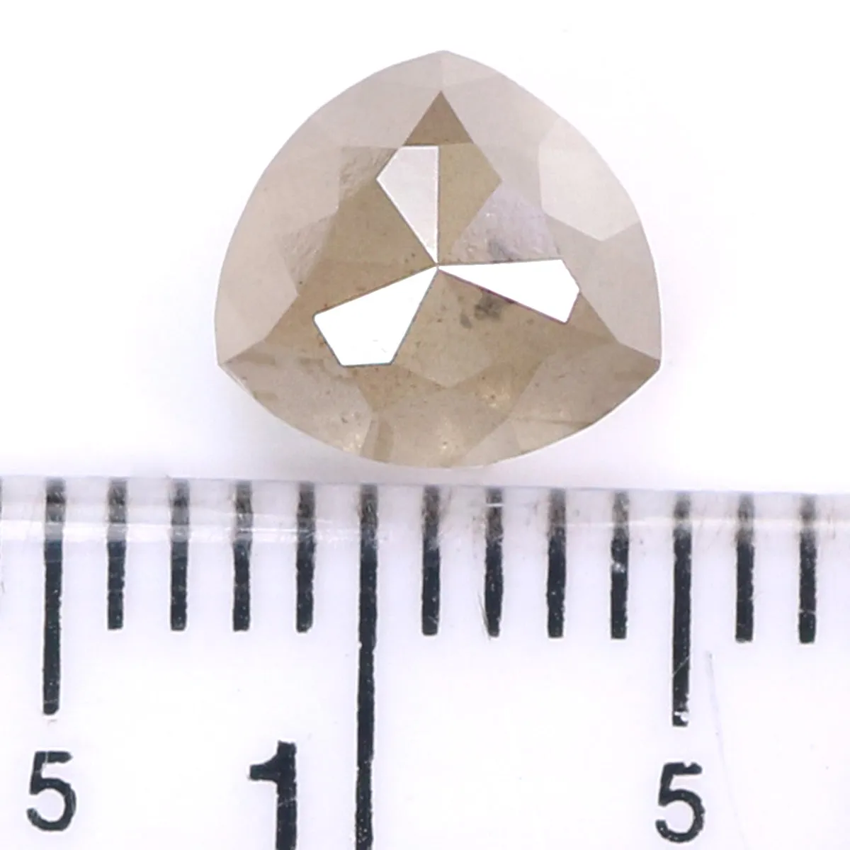 Natural Loose Triangle Shape Grey Color Diamond 1.97 CT 7.10 MM Triangle Shape Rose Cut Diamond L7522