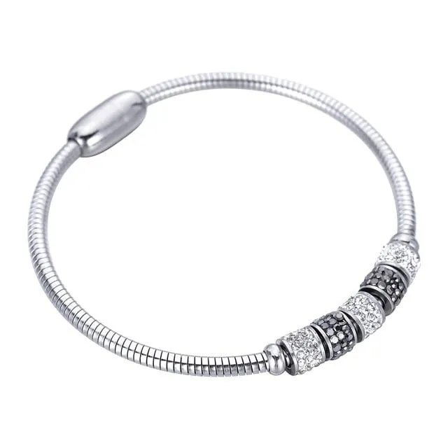 New European Style Crystal Beads Bangle Charm Bracelets