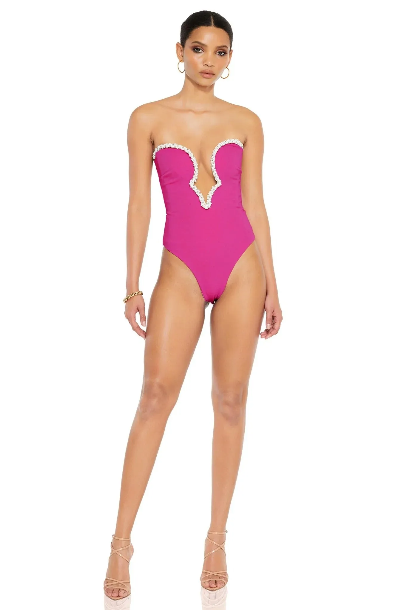 Nookie Adorn Bodysuit - Fuchsia