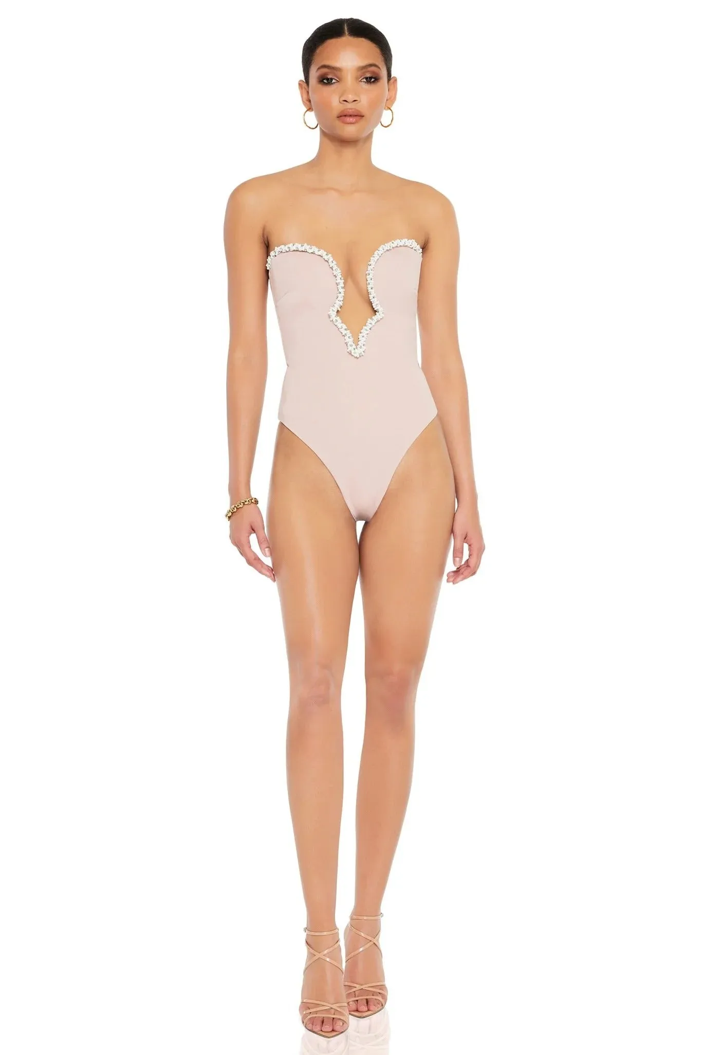 Nookie Adorn Bodysuit - Nude