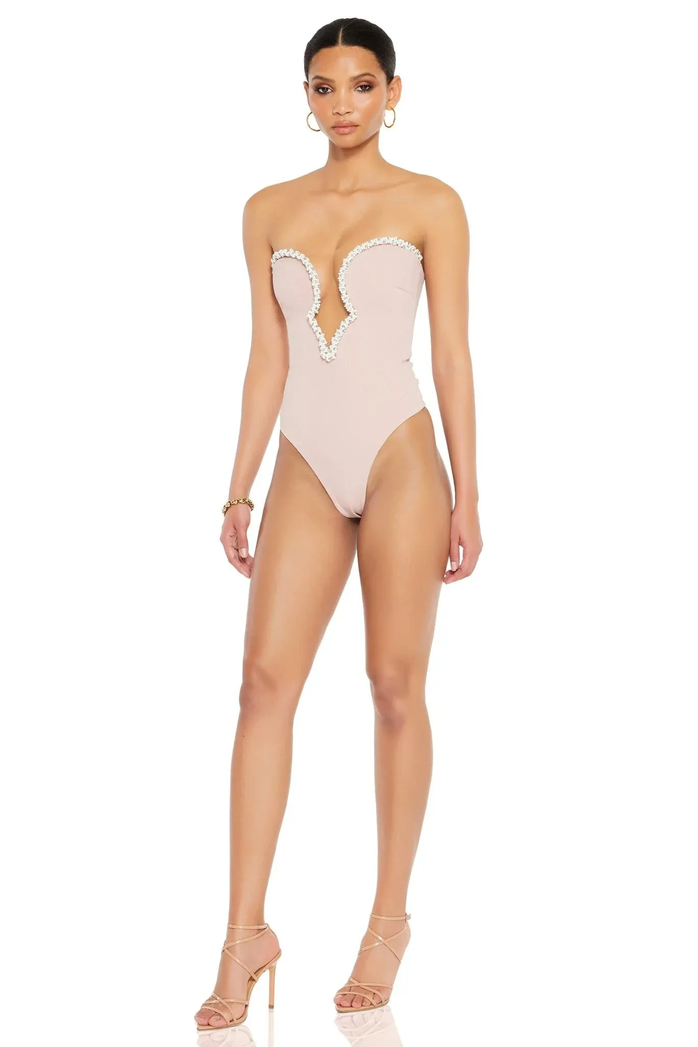 Nookie Adorn Bodysuit - Nude