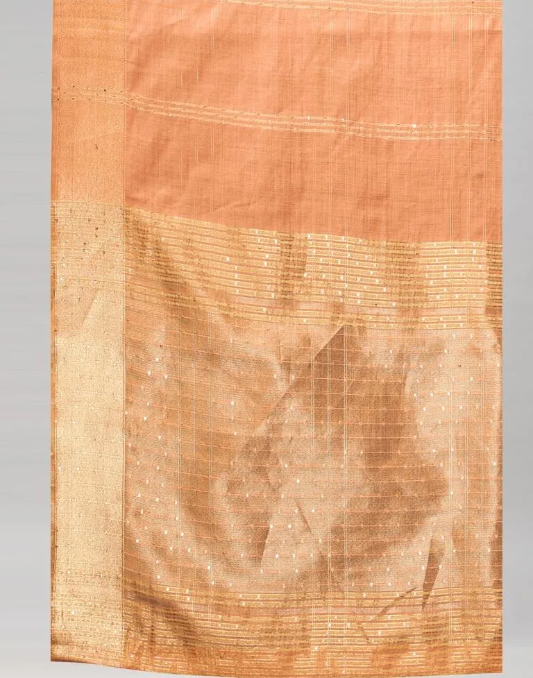 Orange Cotton Saree