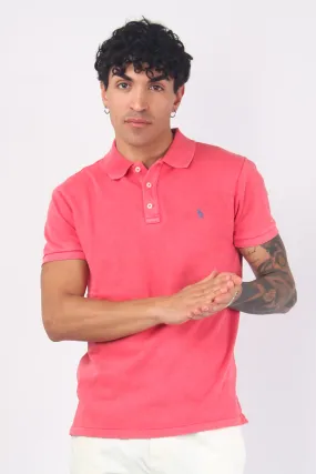 Polo Spugna Slim Fit Sunrise Red