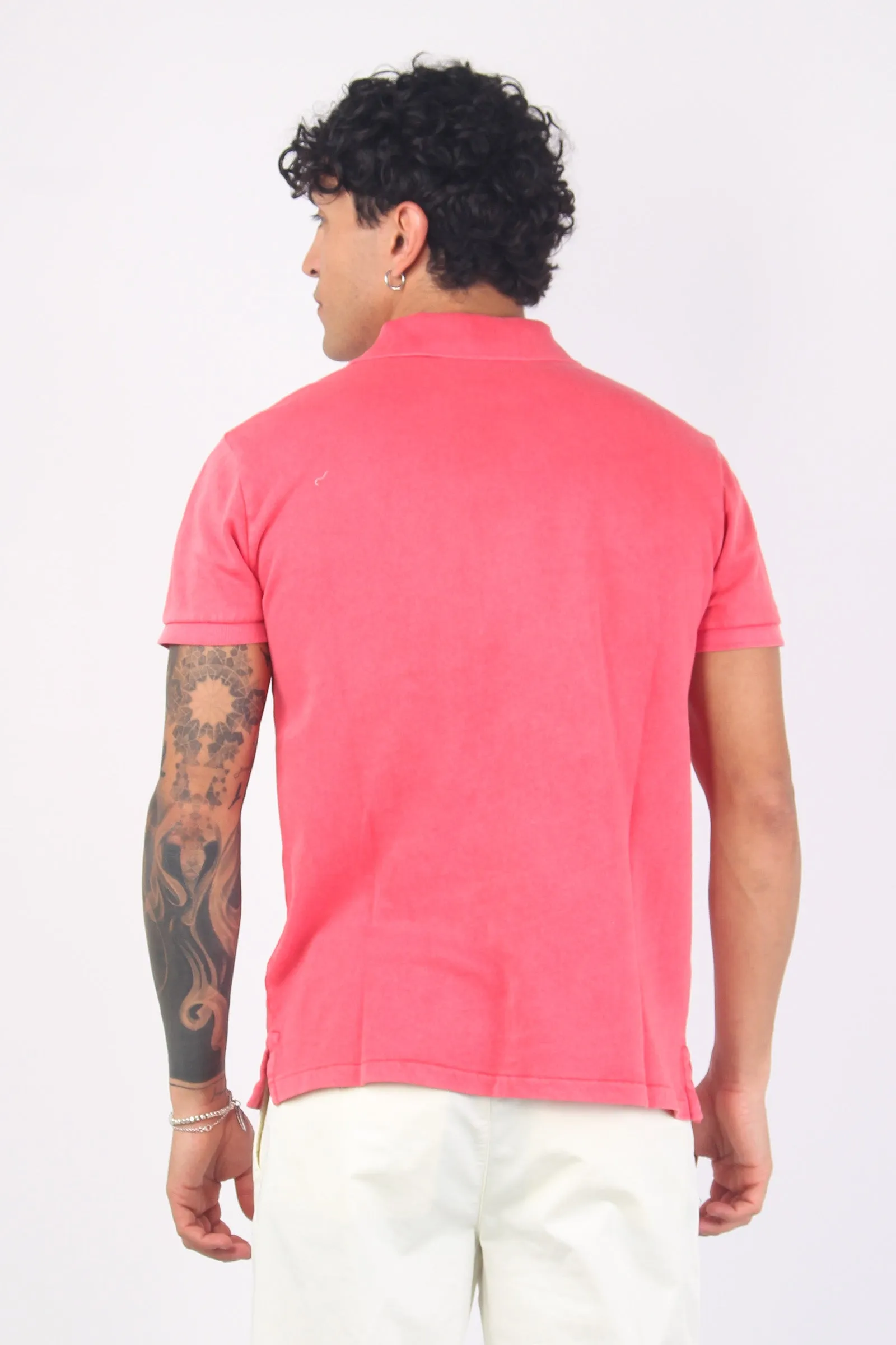 Polo Spugna Slim Fit Sunrise Red