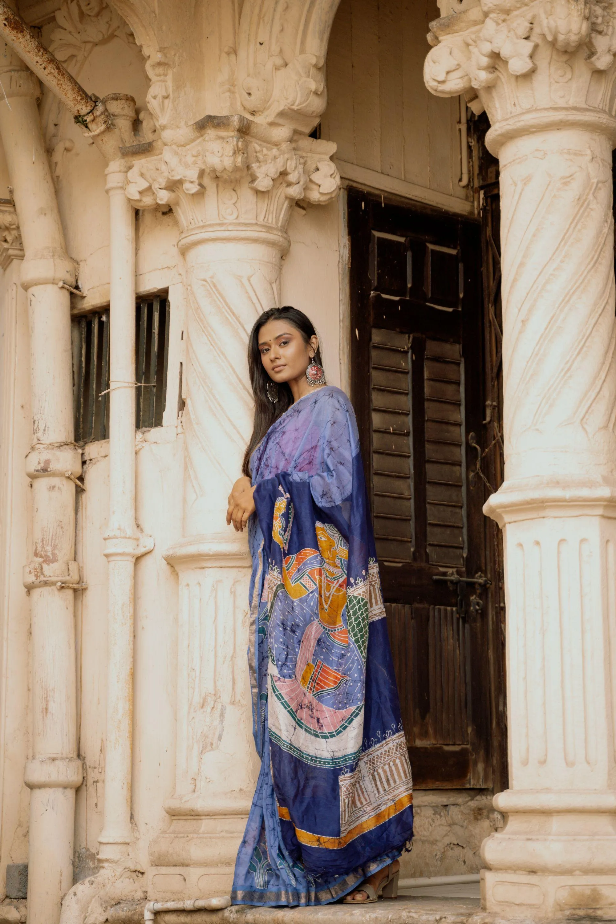 Ragini Rang Rasiya   -  Narmada Batik Maheswari saree