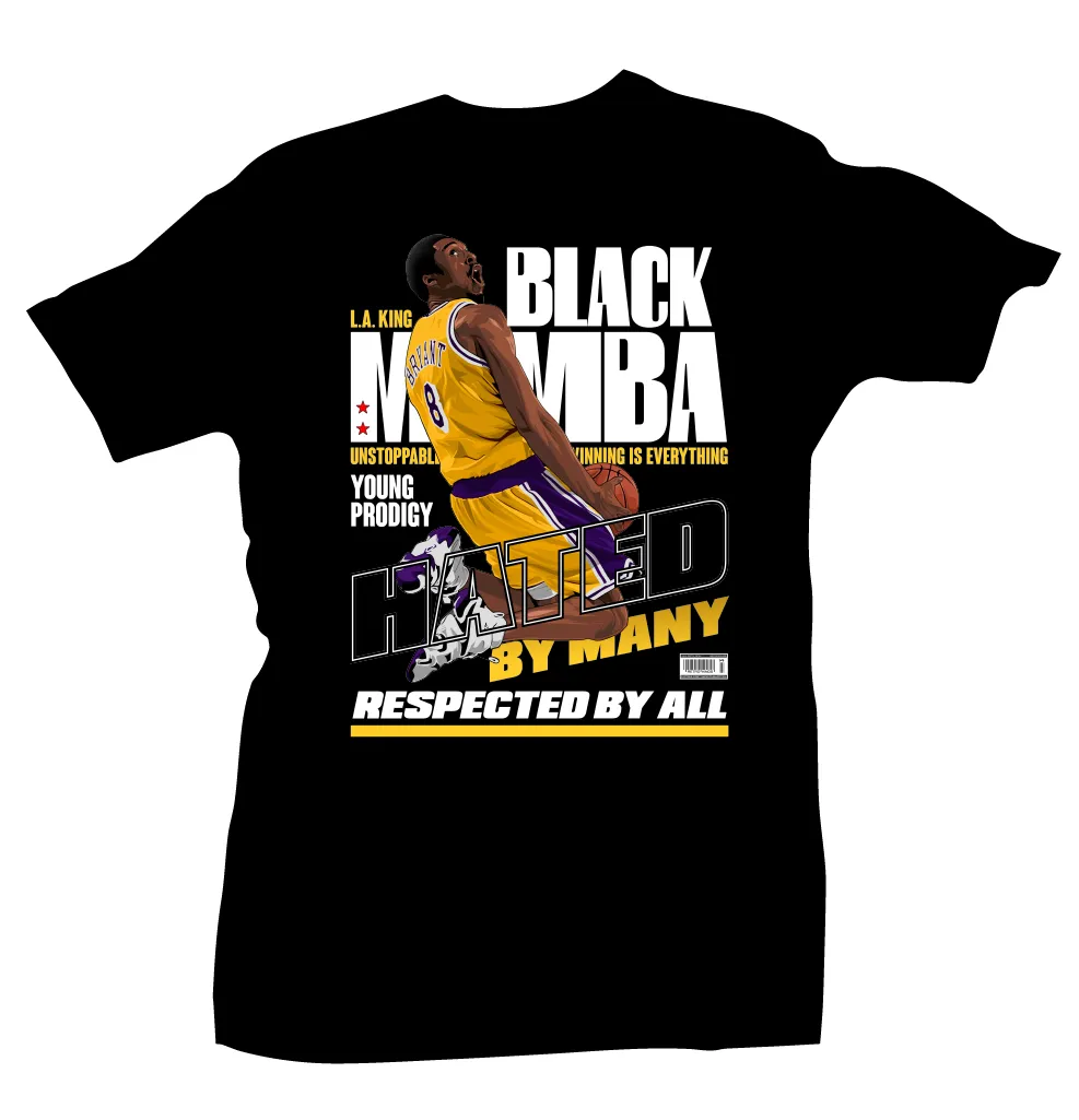 Respected by All Kobe Black Tee