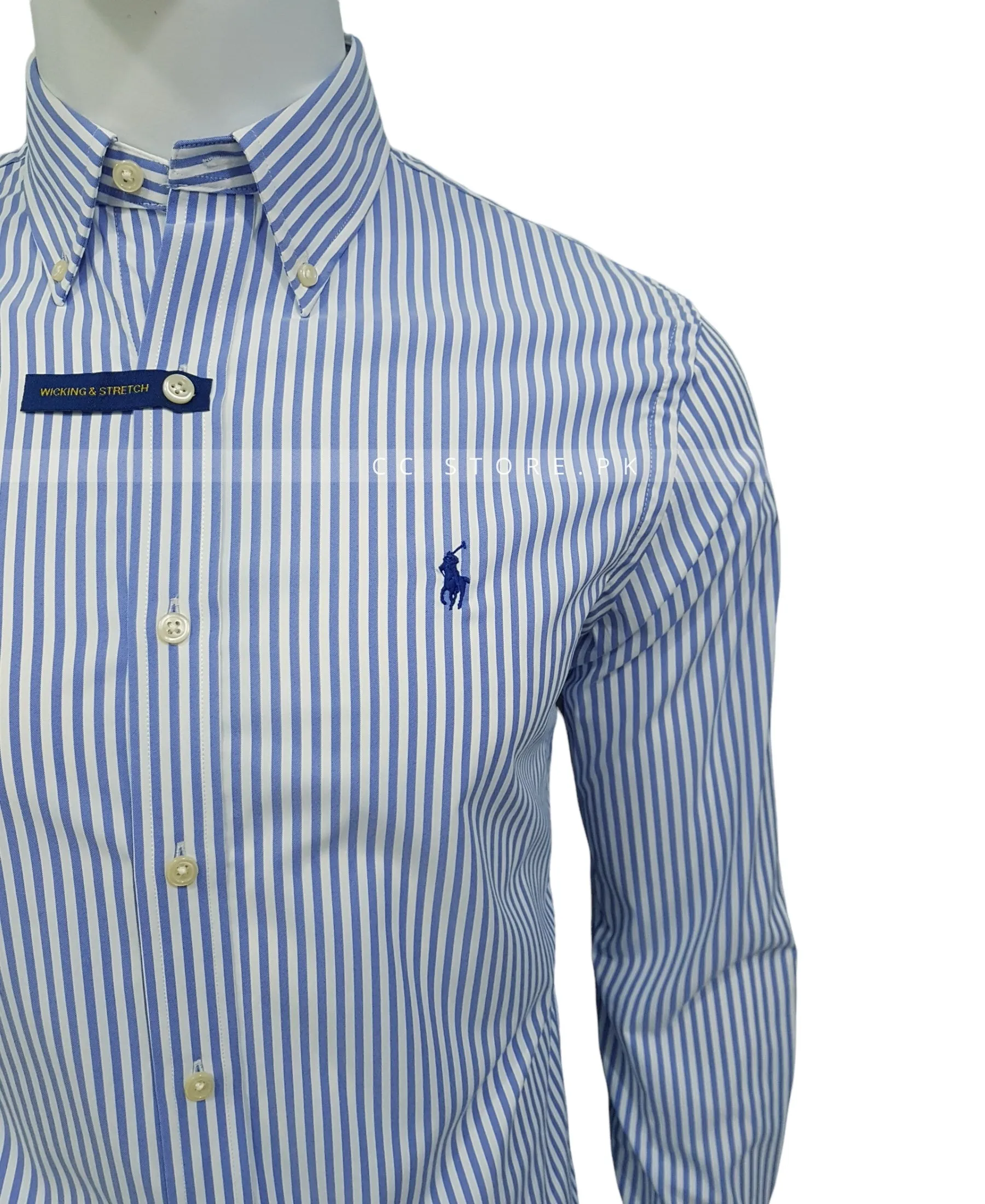 RL Slim Fit Performance Stripe Shirt