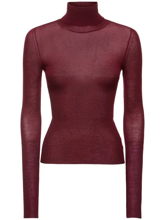 Roberto Cavalli   Silk & cashmere turtleneck top 