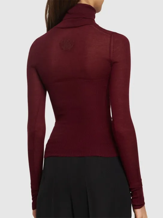 Roberto Cavalli   Silk & cashmere turtleneck top 