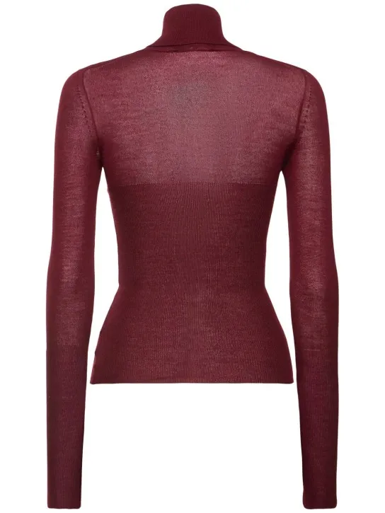 Roberto Cavalli   Silk & cashmere turtleneck top 