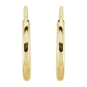 Roset Gold Label 14K Gold Sleeper Hoop Earrings