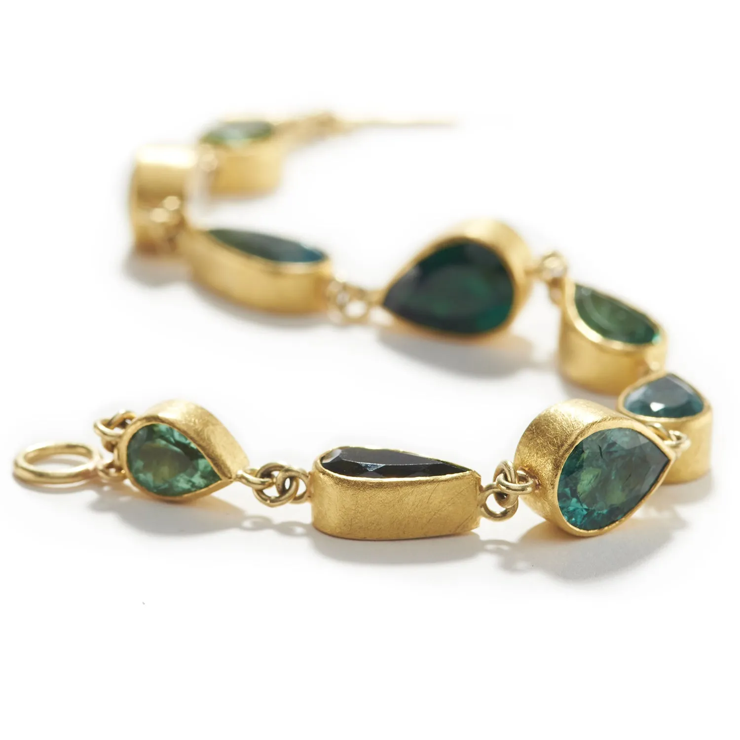 Shades of Green Tourmaline Bracelet