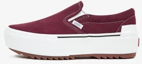 shoes Vans Classic Slip-On Stacked - Suede/Pomegranate/True White