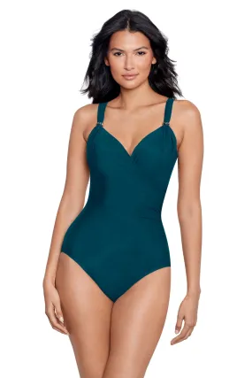 Siren Underwire Surplice One Piece Swimsuit