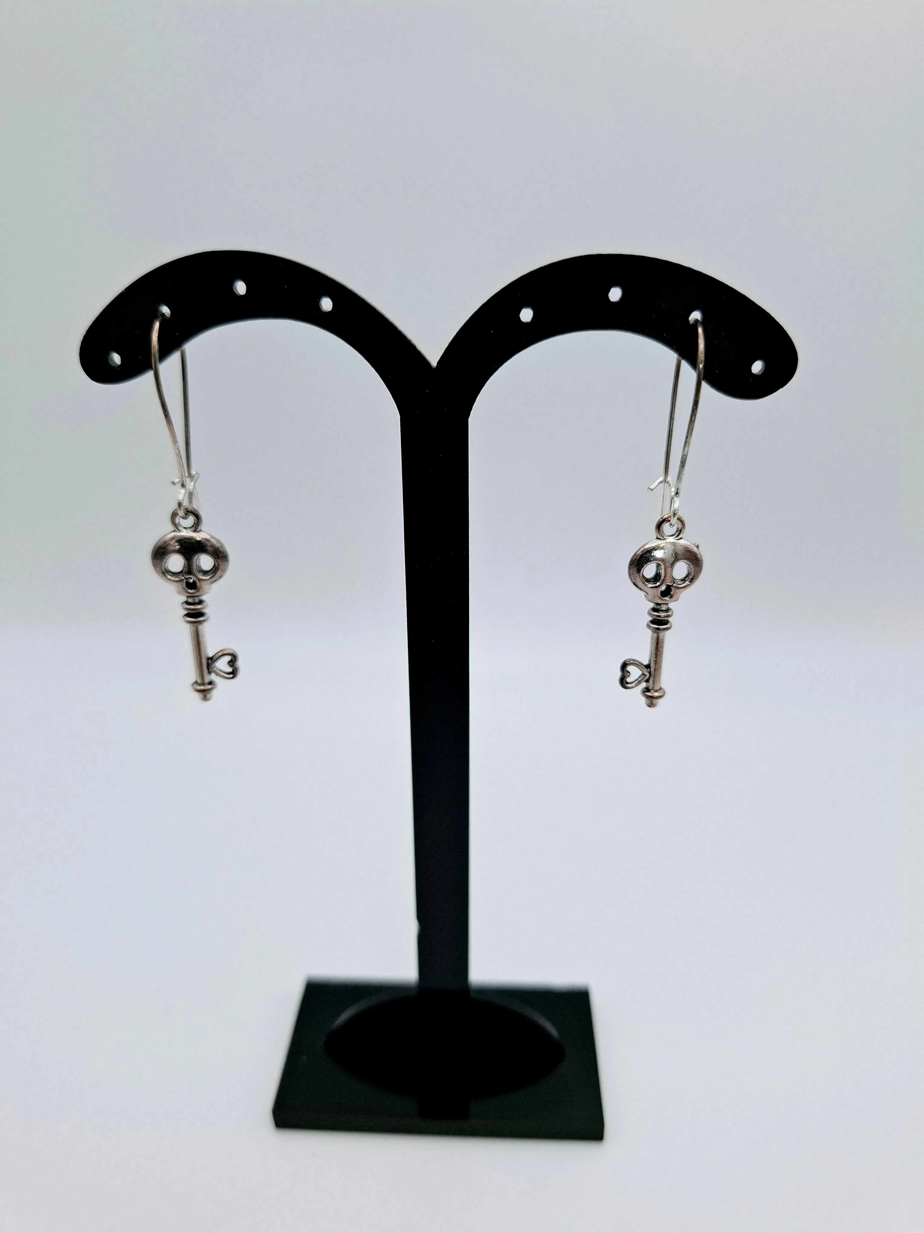 Skeleton Key Hoop Earring