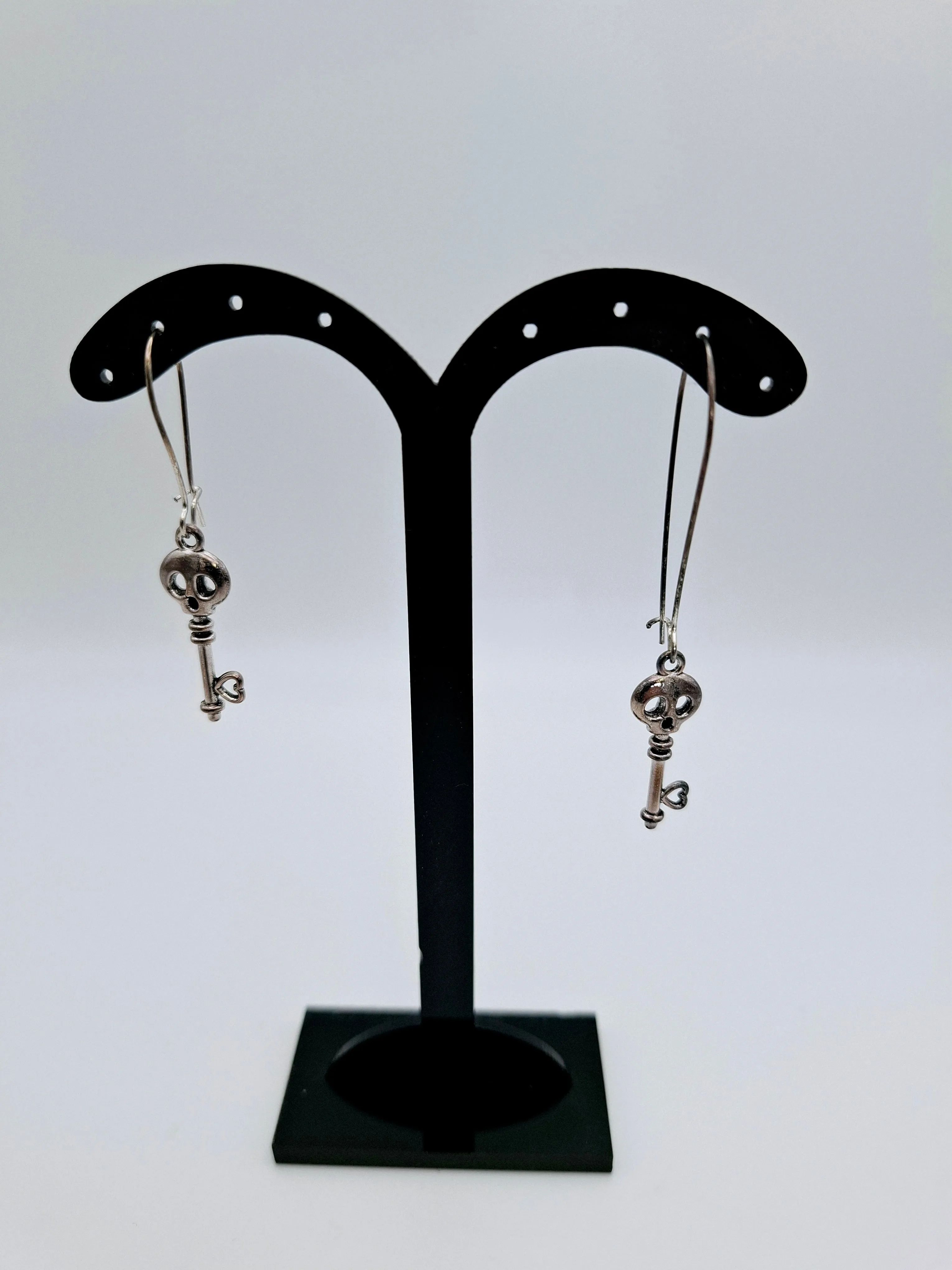 Skeleton Key Hoop Earring