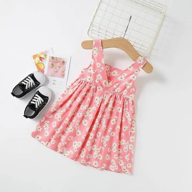 Sleeveless Floral Girls Dresses