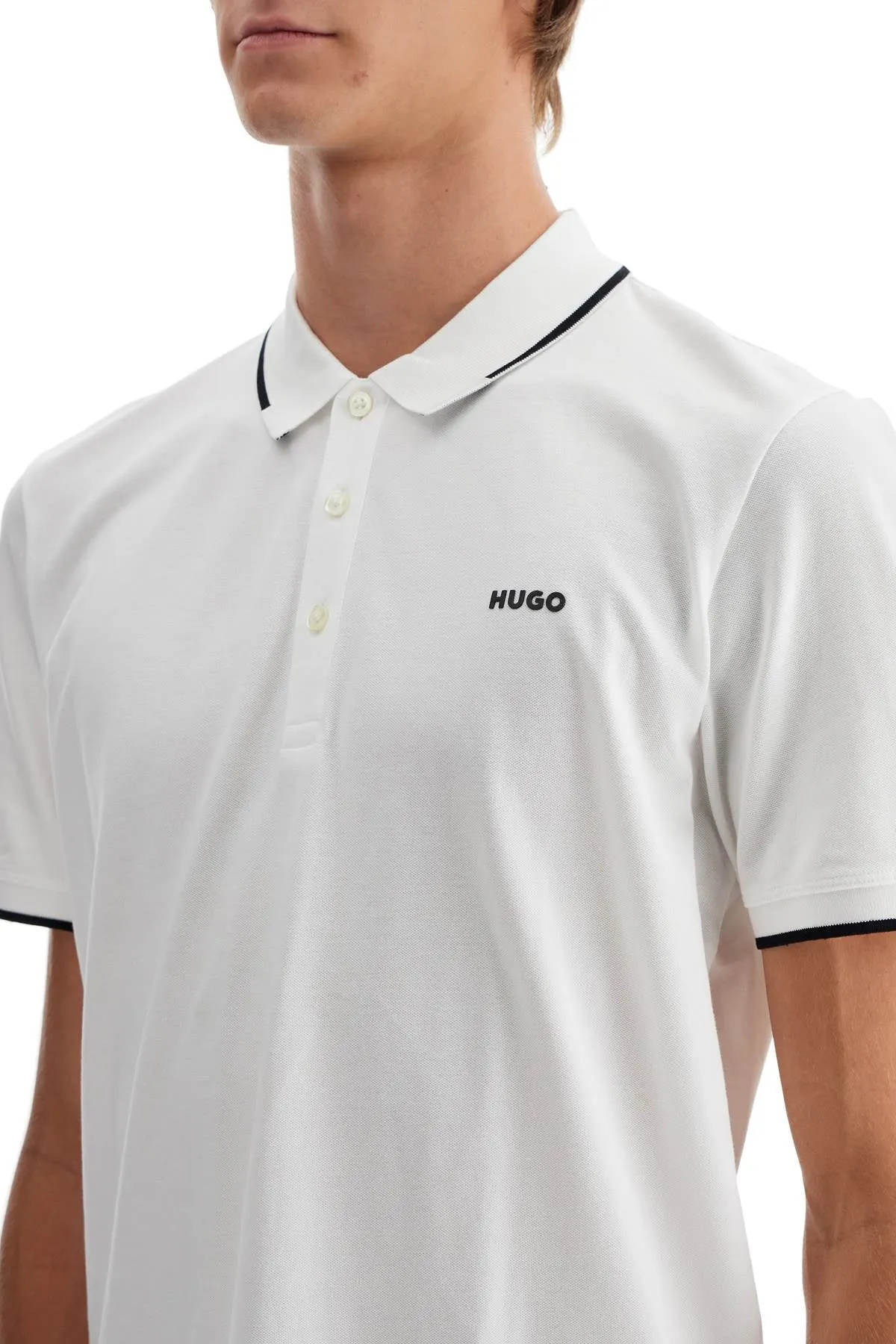 slim fit piqué polo shirt