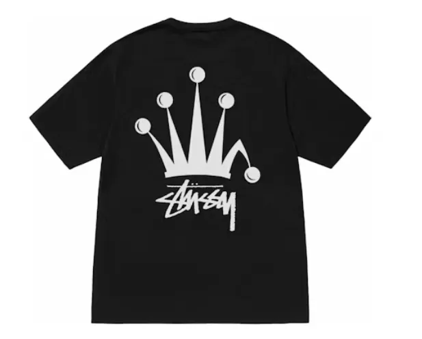 Stussy Regal Crown Pigment Dyed Black Tee