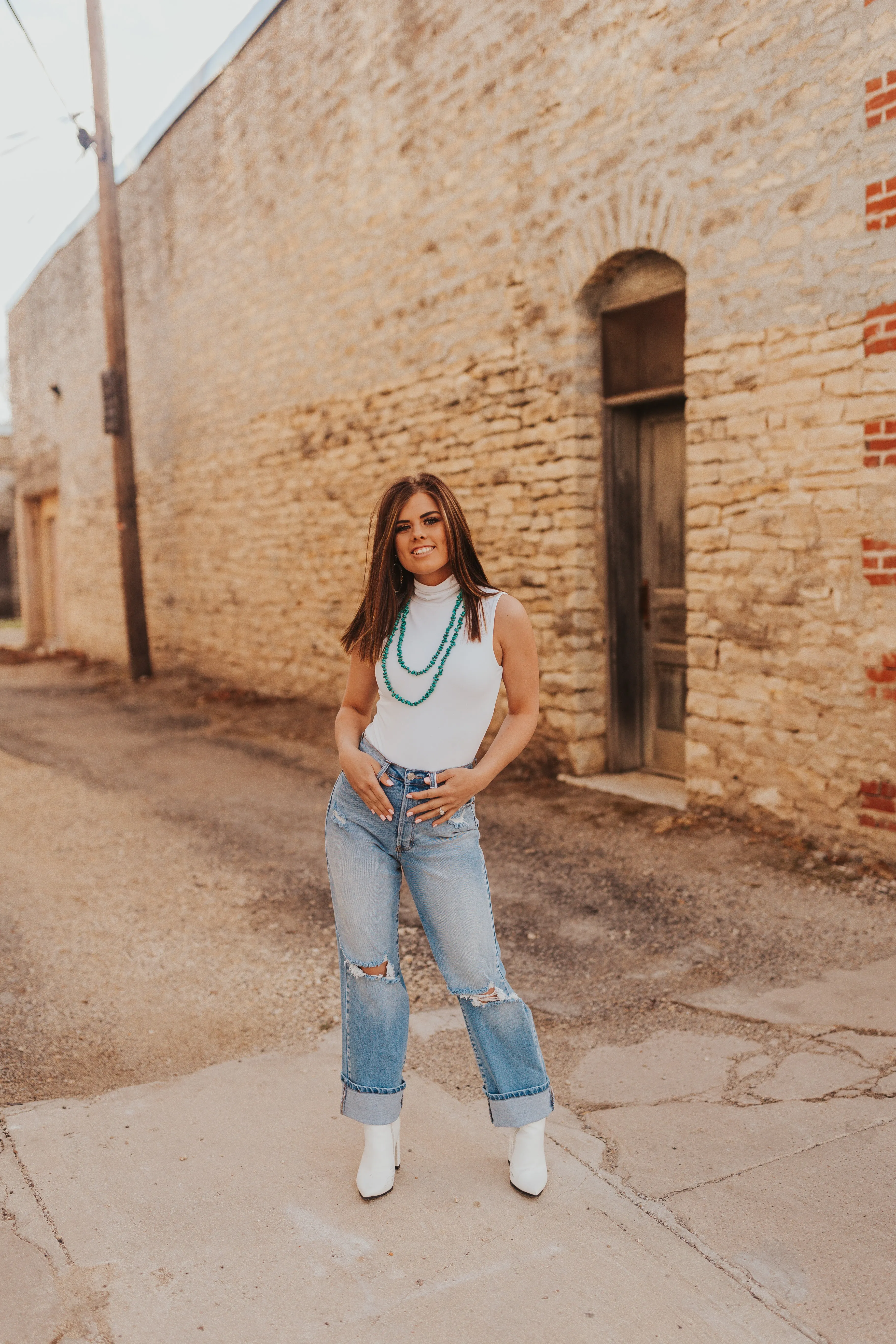 The Nacona Bodysuit in White