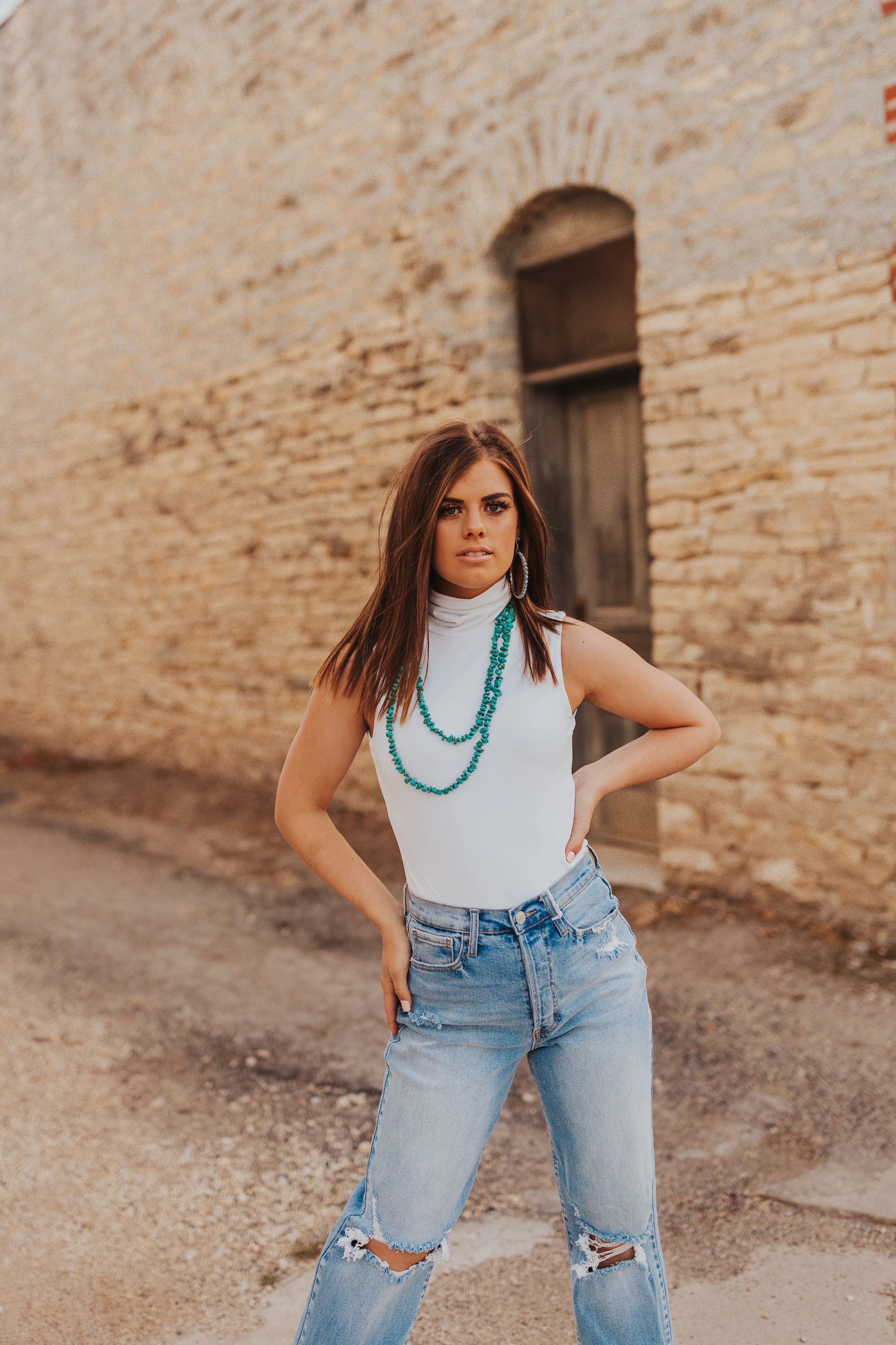 The Nacona Bodysuit in White