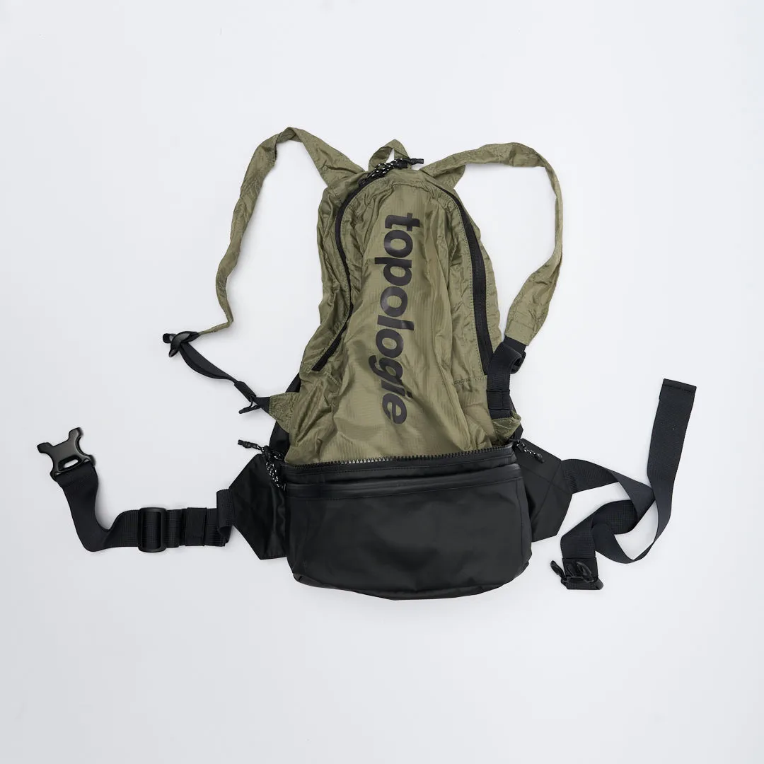 Topologie - Bags Convert Daypack (Black/Moss Dry & Lite Ripstop)