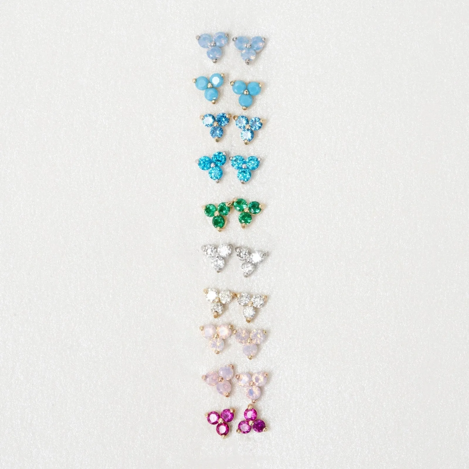 Turquoise Trinity Cluster Stud Earrings