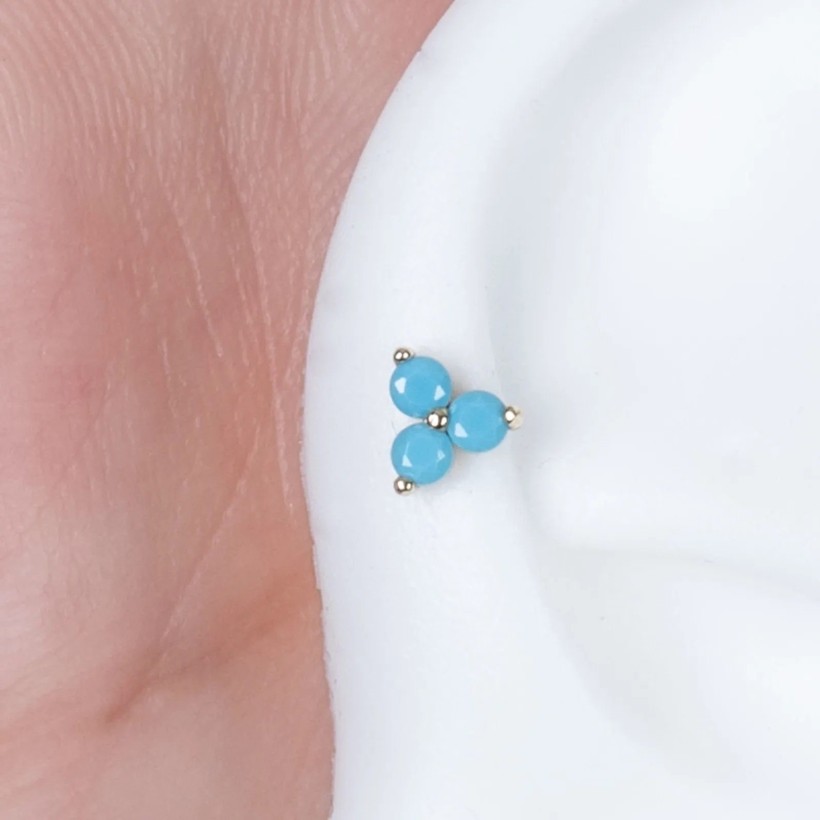 Turquoise Trinity Cluster Stud Earrings