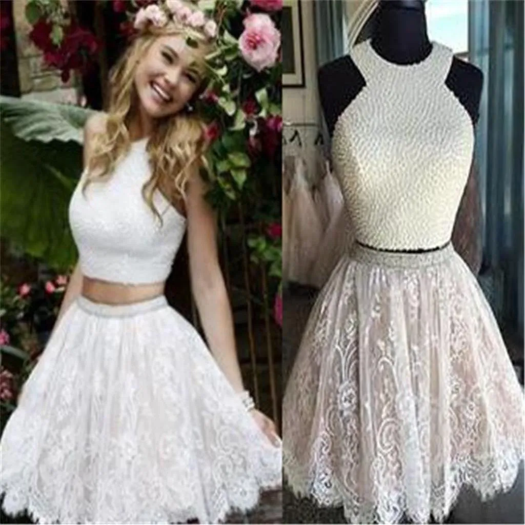 Two Piece Homecoming Dress Short Formal Dress Graduation Dress Short Prom Dresses,SSD008