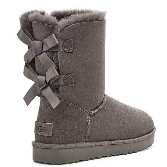 UGG BAILEY BOW II SUEDE WATER REPELENT-GREY