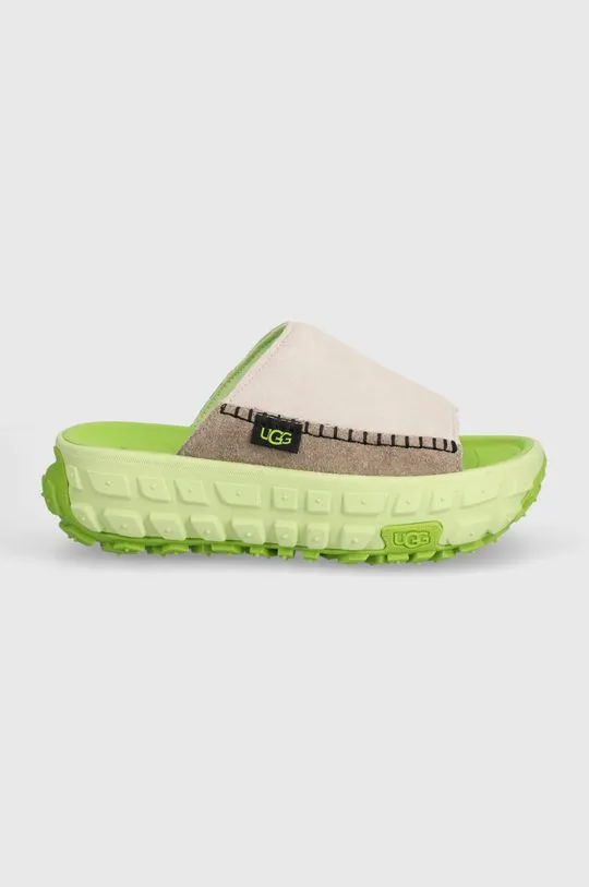 UGG suede sliders Venture Daze Slide women's green color 1152680