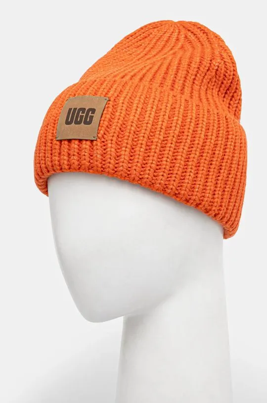 UGG wool blend beanie orange color thick knit