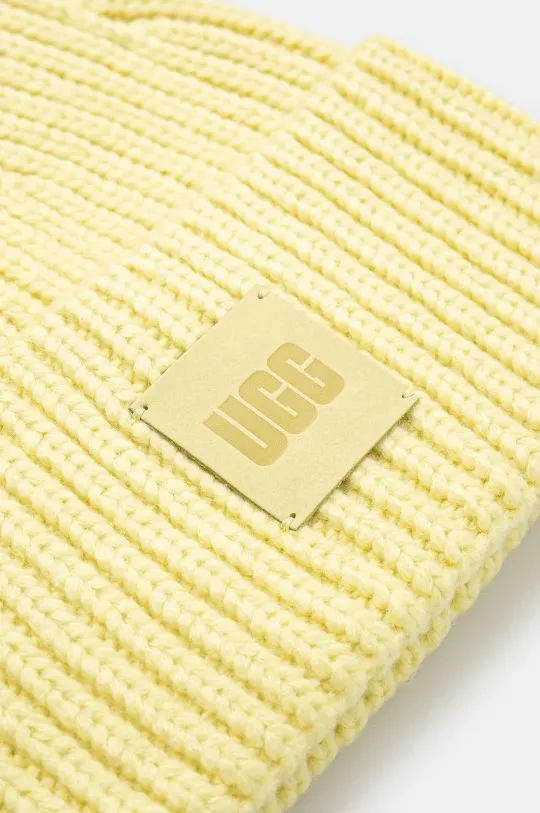 UGG wool blend beanie yellow color thick knit