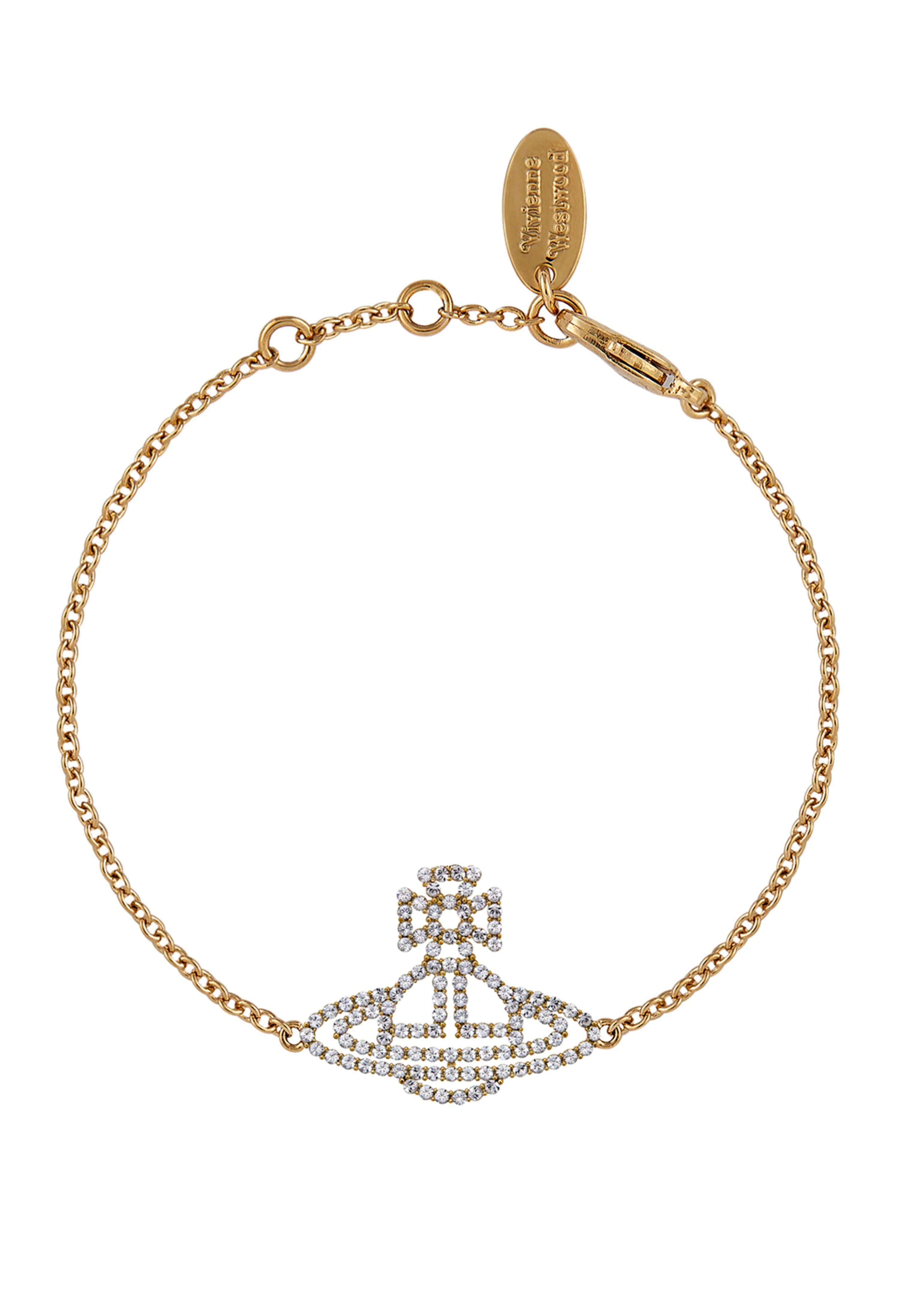 Vivienne Westwood Crystal Annalisa Bracelet Gold Plated *