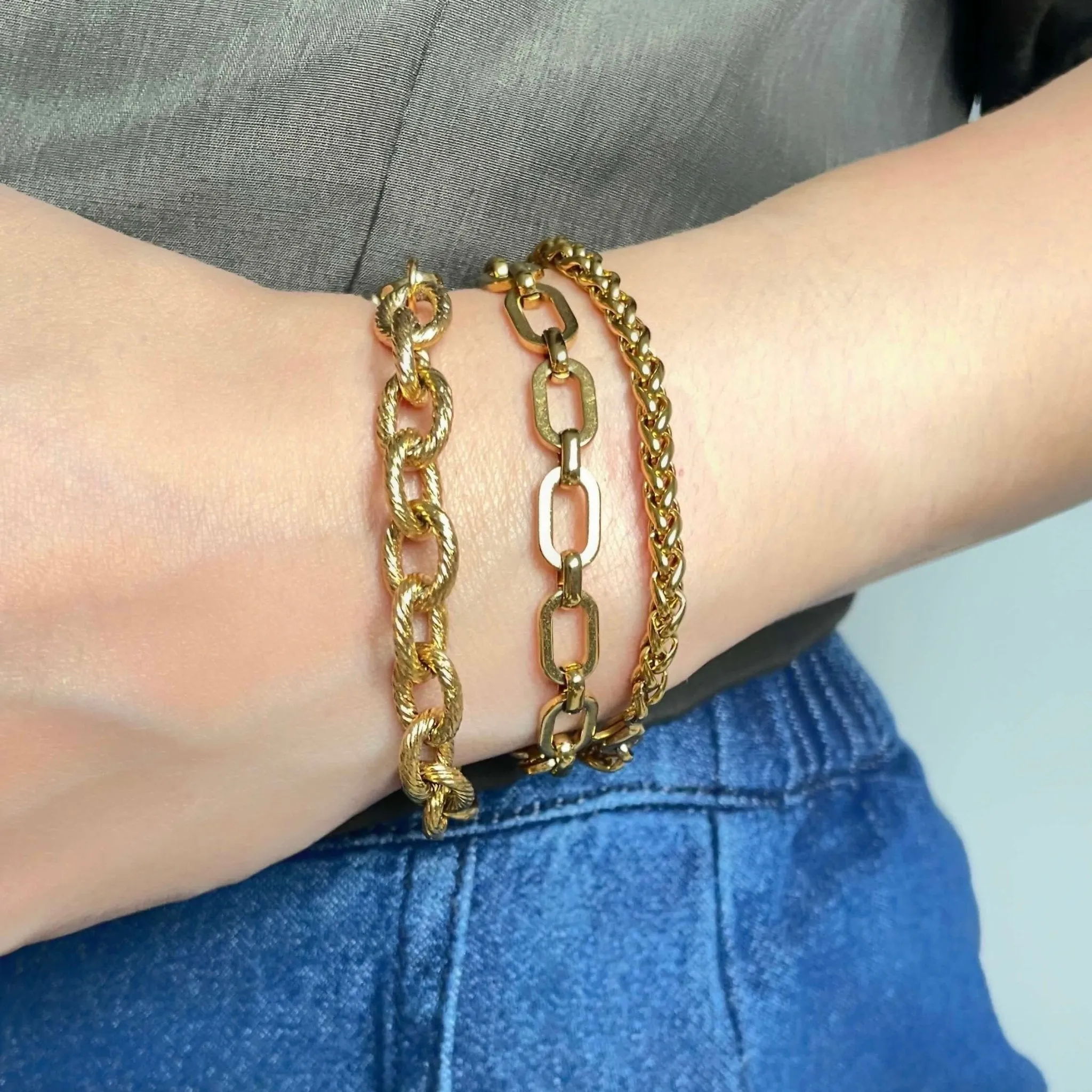 Wheat Chain Bracelet Gold