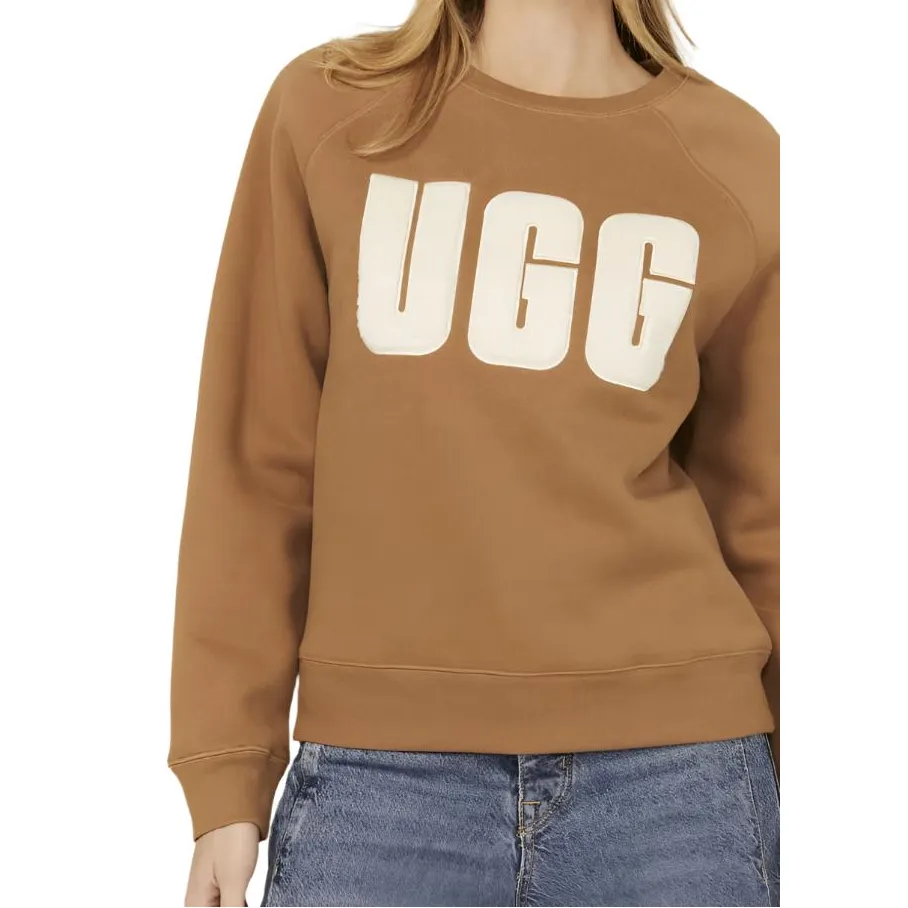 WOMEN'S MADELINE FUZZY LOGO CREWNECK