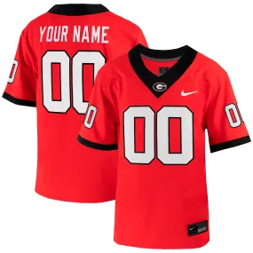 Youth Nike  Red Georgia Bulldogs  Custom Football Game Jersey